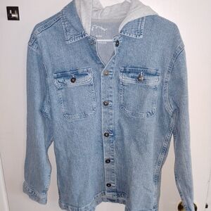 Kids Denim Jacket with Hood Size 14